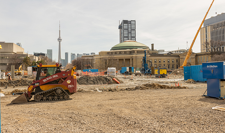 Construction in progress on the Landmark Project.