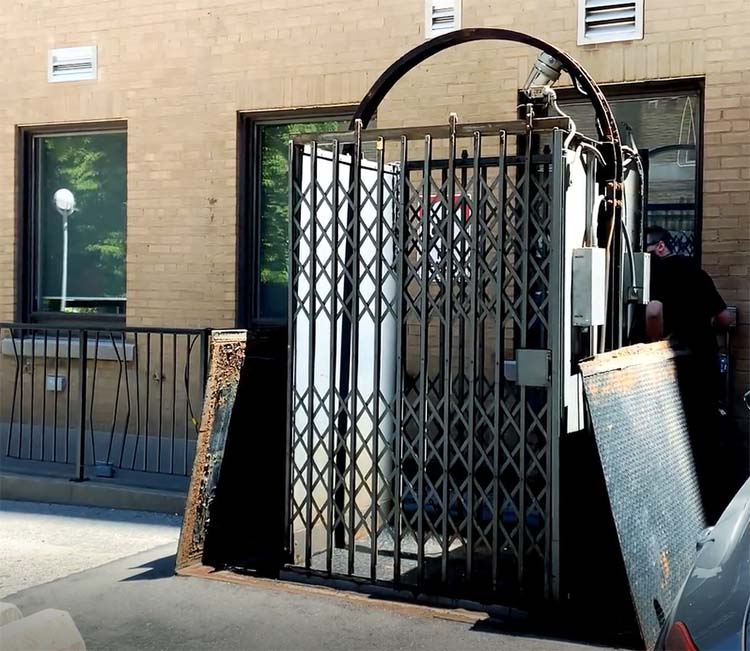 The Jackman Humanities Building's sidewalk elevator.