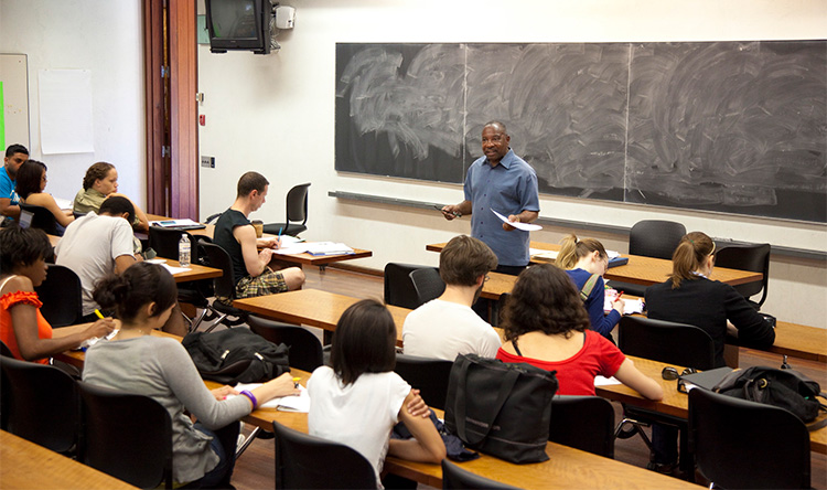 Students in a lecture.