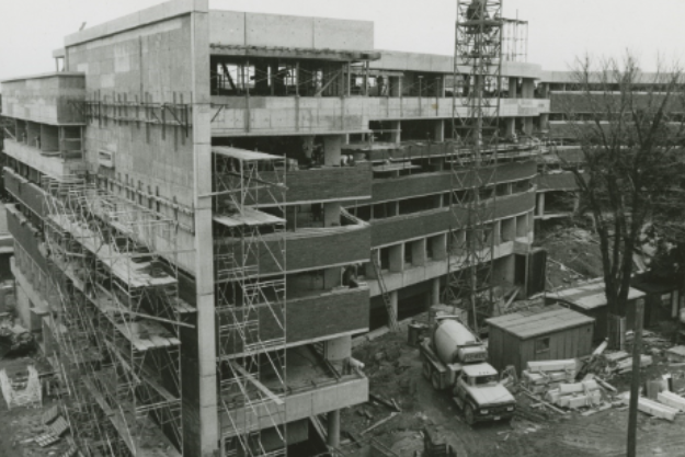 New College under construction in 1968
